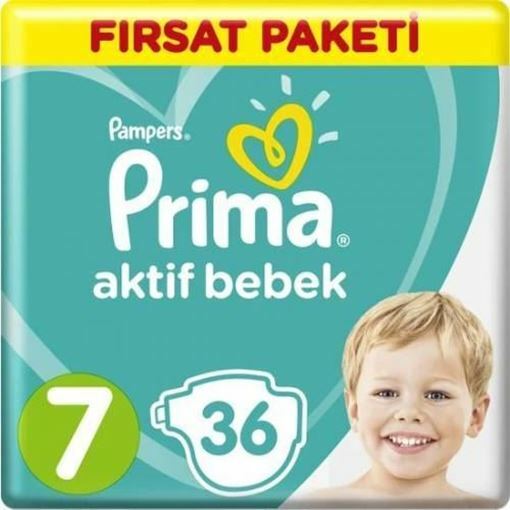 Prima Bebek Bezi Aktif Bebek 7 Beden XX Large Fırsat Paketi 36 Adet Resmi